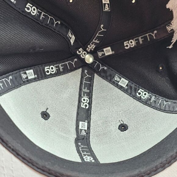 Las Vegas Raiders New Era Cloud Icons Fitted Hat 59FIFTY 7 1/8 Black Silver NFL - Picture 13 of 14